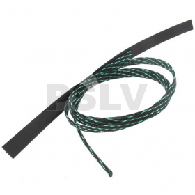 Q-HS-0013 Quantum Servo Braid 1m with 240mm Blk/Green heat shrink OD7mm  